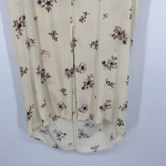 Final Touch Floral Cap Sleeve Maxi Dress  Knotted Back Boho Rayon M - Picture 4 of 12